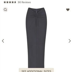 Skims Soft Lounge Ruched Skirt Graphite